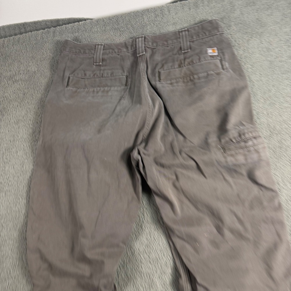 Carhartt Relaxed Fit Gray Work Pants 100095-909 Mens 33x34 Cotton Carpenter